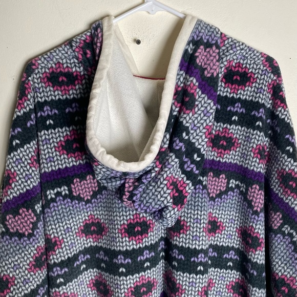 Woman's Pajama Hooded Poncho Simply Vera Wang Soft Fleece Size XL Lounge - Picture 6 of 12